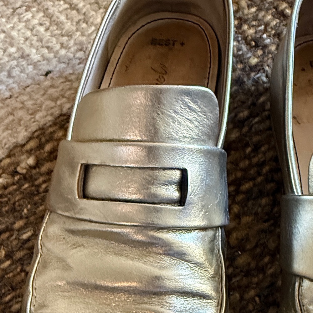 Marsell metallic gold loafers
